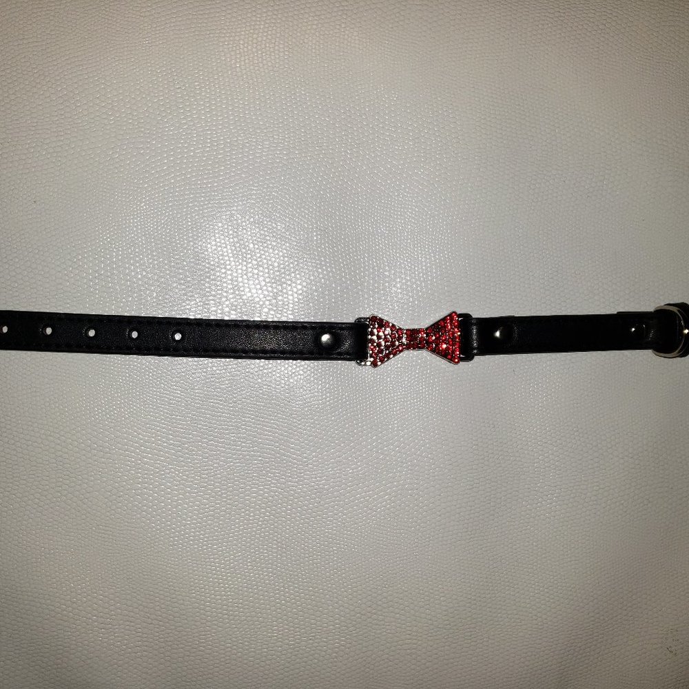 Small Dog - Black Collar with Red Bling Bow